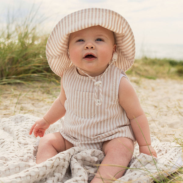 Broad Brim Hat  - Sandstone Stripe