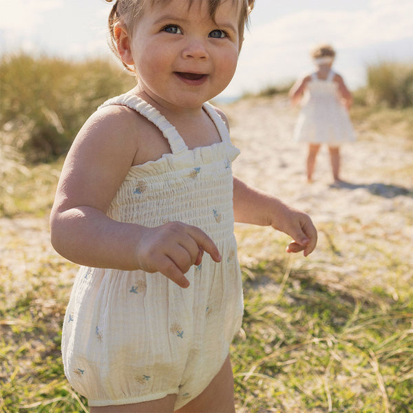 Shirred Romper - Little Petal