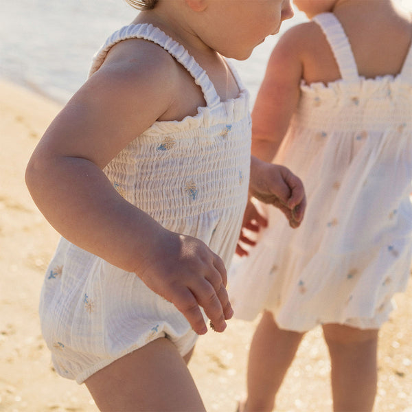 Shirred Romper - Little Petal