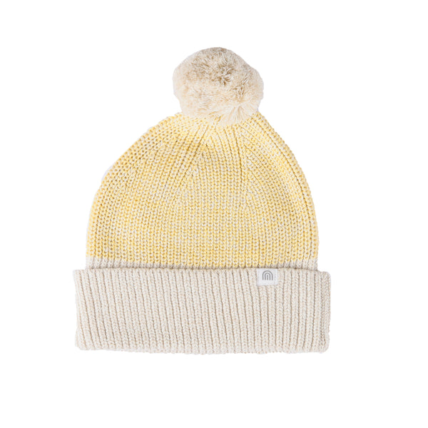 Chunky Rib Knit Beanie - Butter