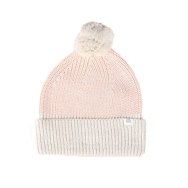 Chunky Rib Knit Beanie - Pearl