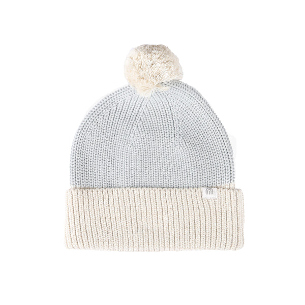 Chunky Rib Knit Beanie - Sky Blue