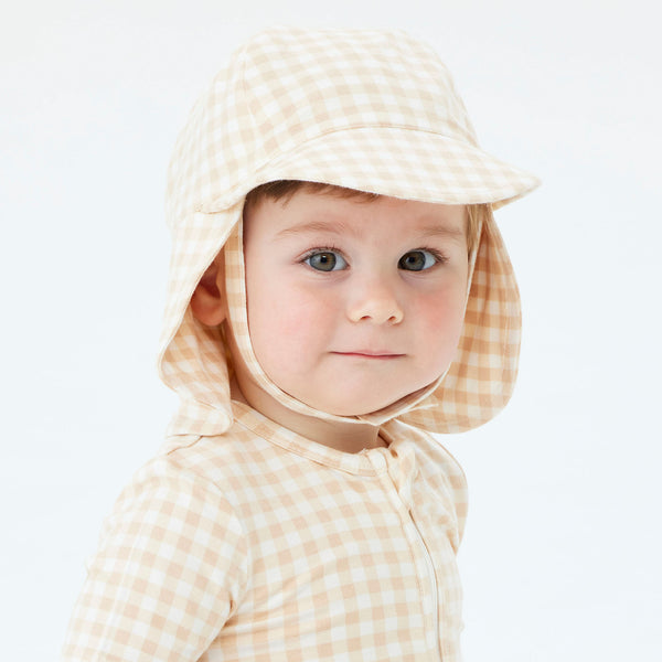 Sunny Hat - Neutral Gingham