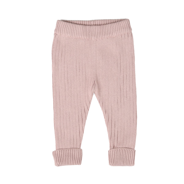 Chunky Rib Knit Pant - Dusty Lilac