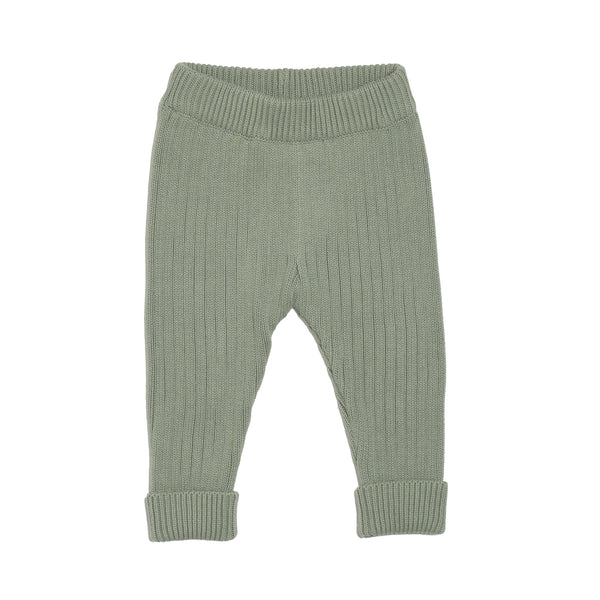 Chunky Rib Knit Pant - Sage