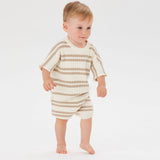 Knit Rib Short - Neutral Stripe