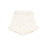 Pointelle Frill Knit Short - Pristine