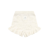 Pointelle Frill Knit Short - Pristine