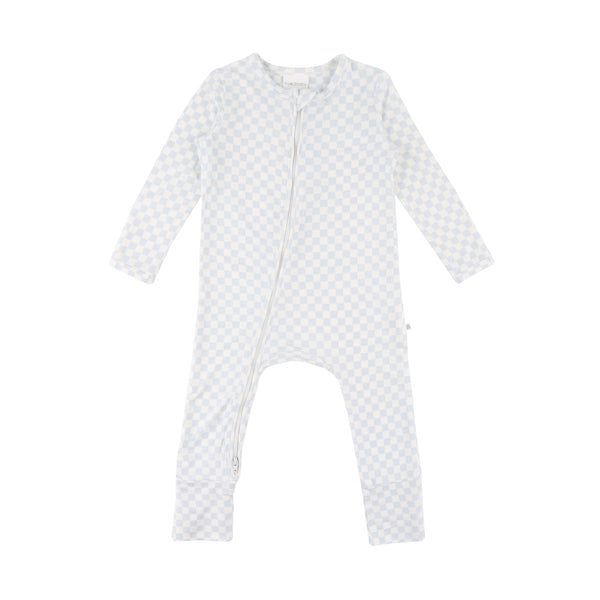 Day or Night Onesie - Sky Blue Grid