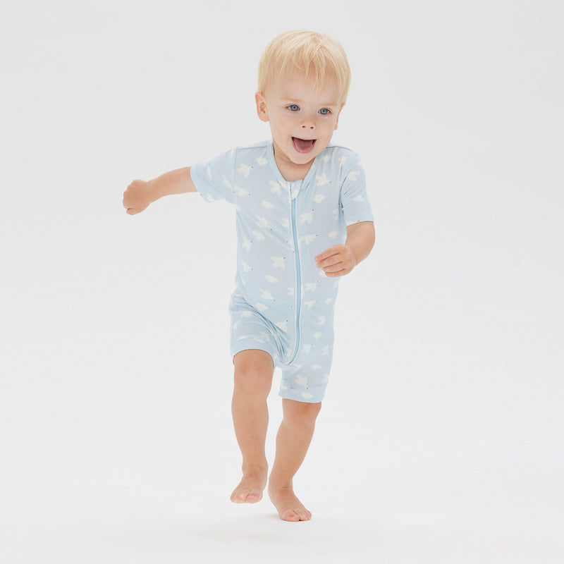 Day or Night Onesie Short Sleeve - Birdsong