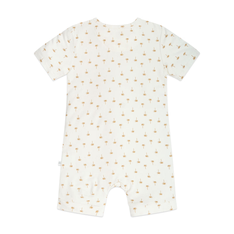 Day or Night Onesie Short Sleeve - Neutral Palm