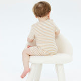 Day or Night Onesie Short Sleeve - Neutral Stripe