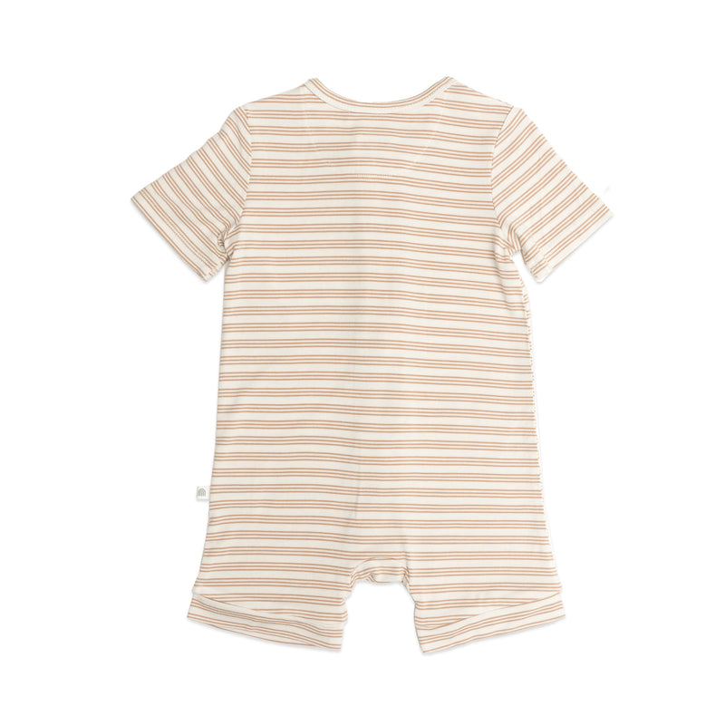 Day or Night Onesie Short Sleeve - Neutral Stripe