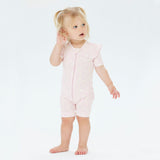 Day or Night Short Sleeve Frill Onesie - Orchid Bloom