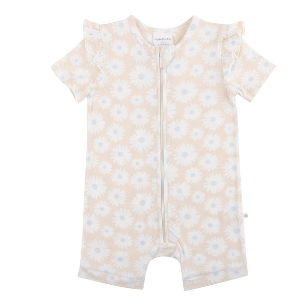 Day or Night Short Sleeve Frill Onesie - Petal Fields