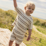 Knit Rib Short - Neutral Stripe