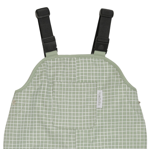 Splashy Overalls - Moss Grid